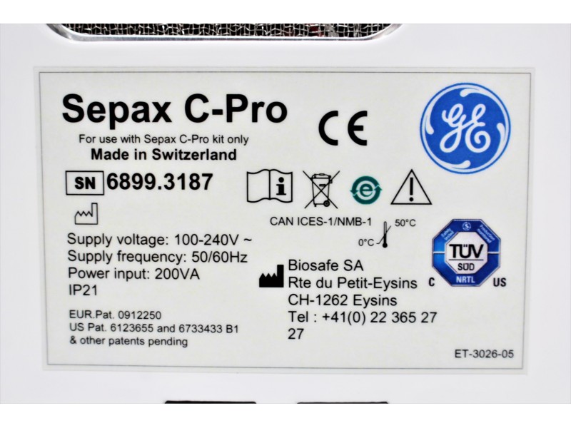 Cytiva GE Sepax C-Pro Cell Processing System Unit4
